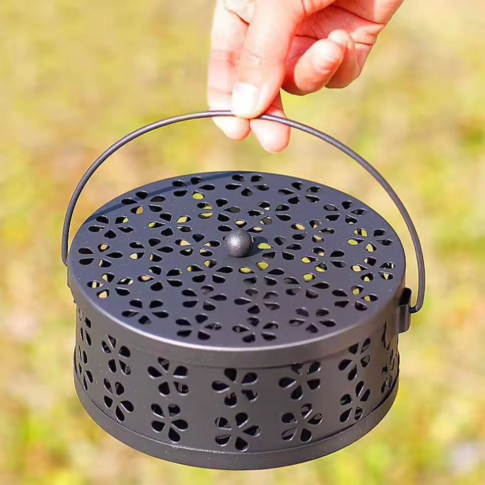 Portable Mosquito Coil Tray Holder Home Insect Repellent Anti-fire Sandalwood Incense Burner Box Supplies