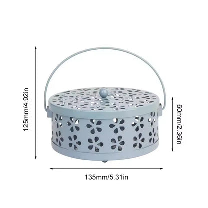 Portable Mosquito Coil Tray Holder Home Insect Repellent Anti-fire Sandalwood Incense Burner Box Supplies