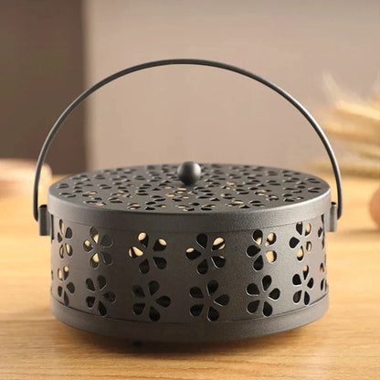 Portable Mosquito Coil Tray Holder Home Insect Repellent Anti-fire Sandalwood Incense Burner Box Supplies